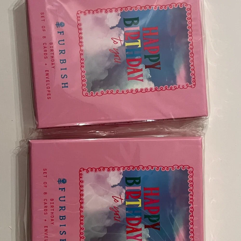 Happy Birthday Note Cards -  Two‎ Box Set Blank Inside Fun Stationery NEW